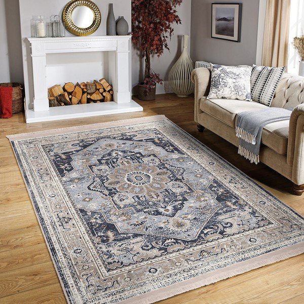 Covor gri de tip traversă 80x200 cm – Mila Home-image-1