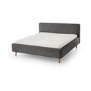 Pat matrimonial gri antracit tapițat fără somieră 160x200 cm Mattis – Meise Möbel