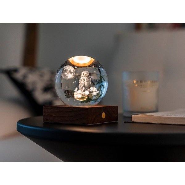 Decorațiune luminoasă portabilă cu USB ø 8 cm Amber – Gingko-image-1