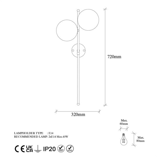 Aplică de perete albă/alămie Fazli – Opviq lights-image-4