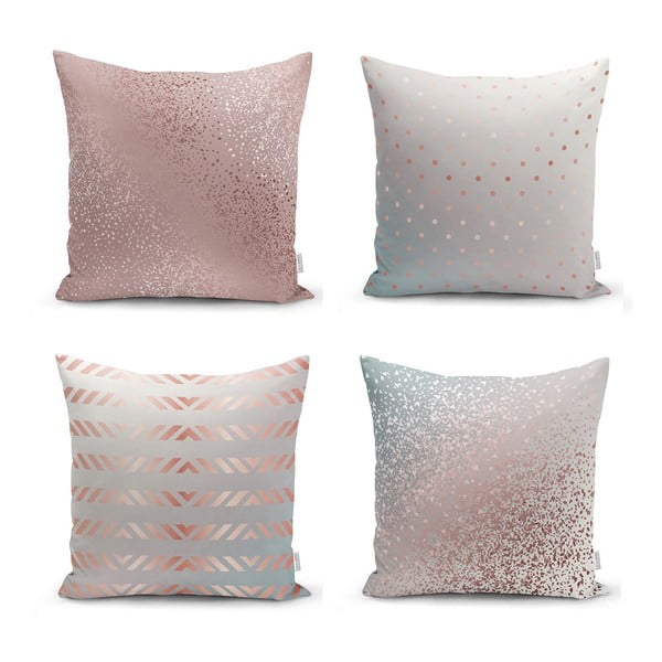 Set 4 fețe de pernă Minimalist Cushion Covers All About Pastel, 45 x 45 cm