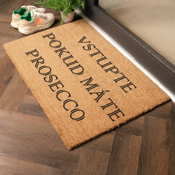 Covoraș de intrare din fibre de nucă de cocos 40x60 cm Prosecco – Artsy Doormats-image-1