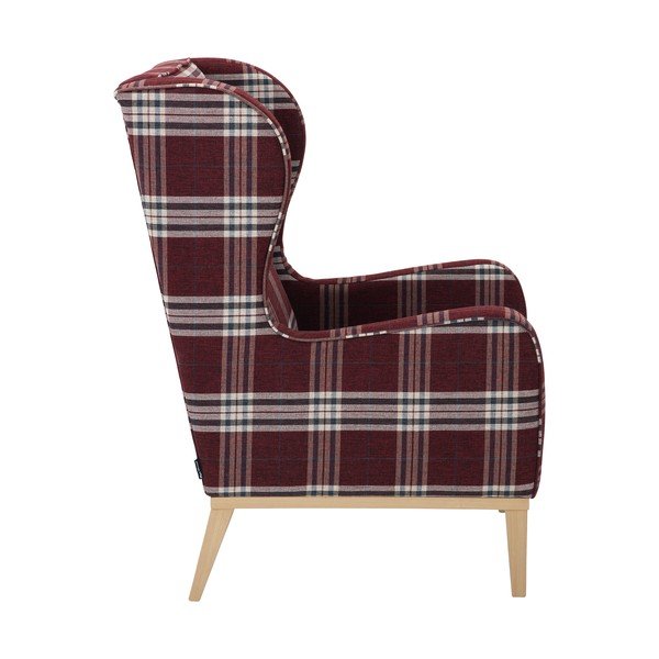 Fotoliu cu carouri roșii Max Winzer Angelo-image-3