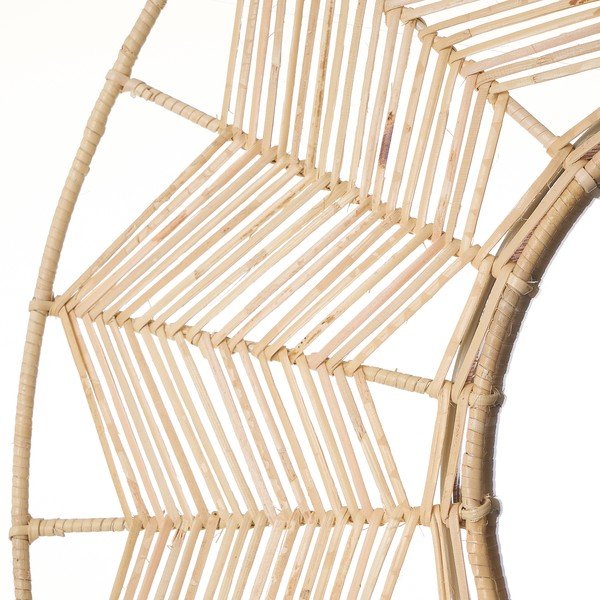 Oglindă de perete cu ramă de ratan ø 55 cm - Casa Selección-image-2