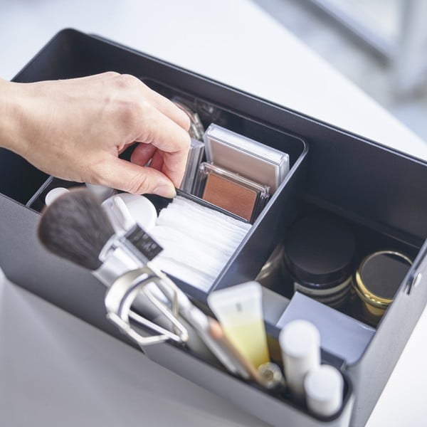 Organizator de baie negru din metal pentru cosmetice  - YAMAZAKI-image-3