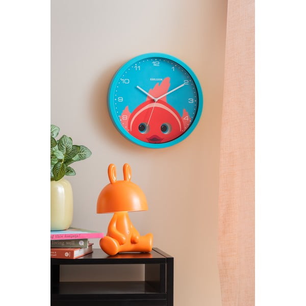 Ceas pentru copii ø 31 cm Peekaboo Goldfish – Karlsson-image-1