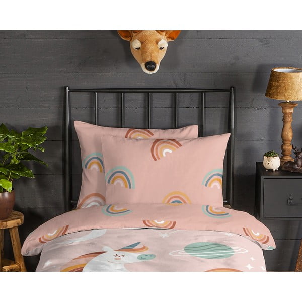 Lenjerie de pat pentru copii din flanelă pentru pat de o persoană 140x200 cm Unidance – Good Morning-image-2