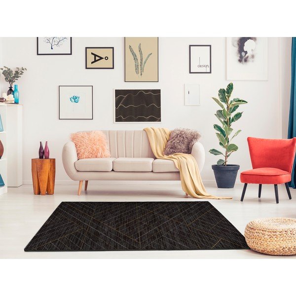 Covor Universal Dark, 80 x 150 cm, negru-image-1