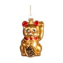 Ornament de Crăciun lucrat manual din sticlă 11 cm Lucky Cat – Sass & Belle