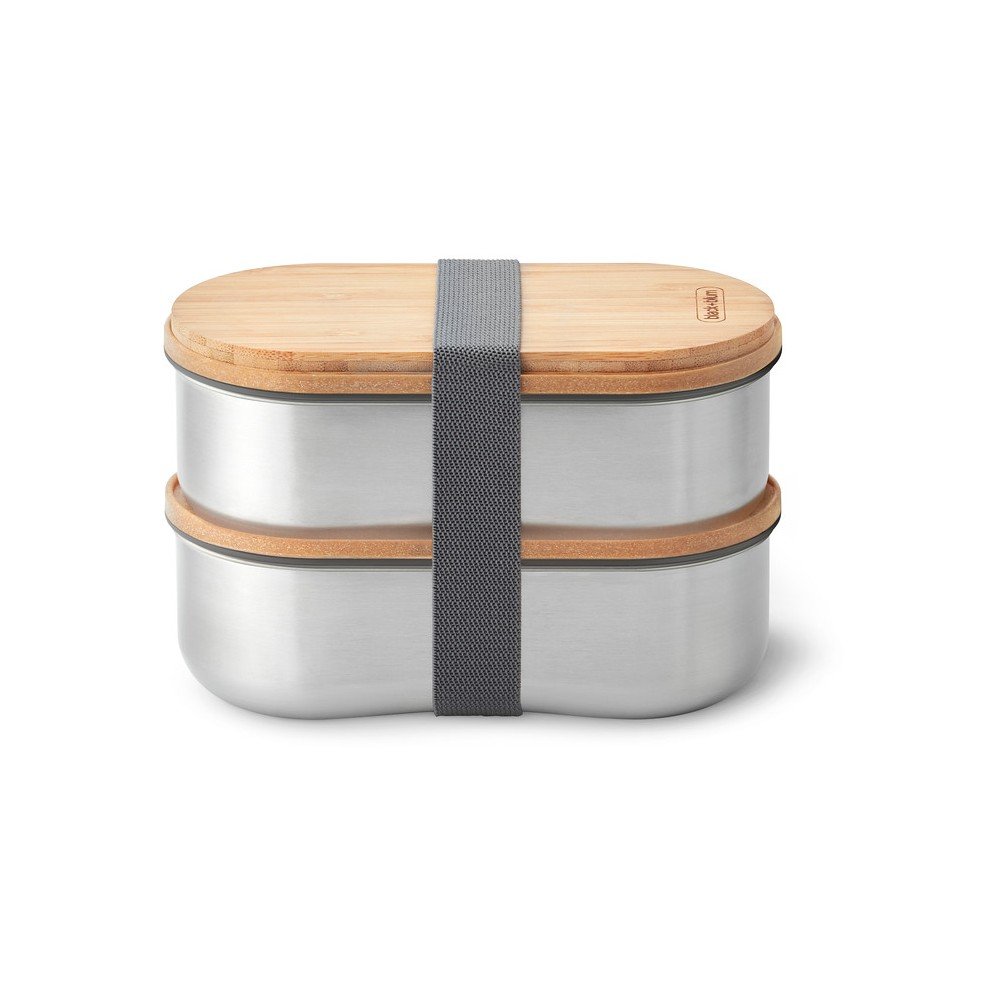 Cutie pentru prânz 2 buc. compartimentată Bento – Black + Blum