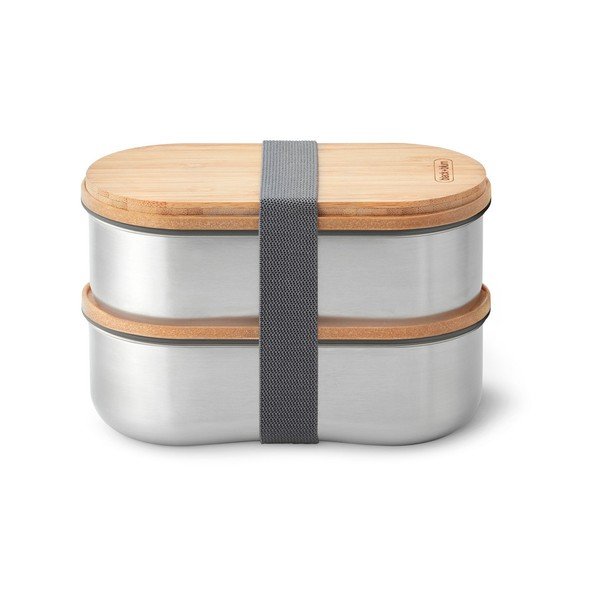 Cutie pentru prânz 2 buc. compartimentată Bento – Black + Blum