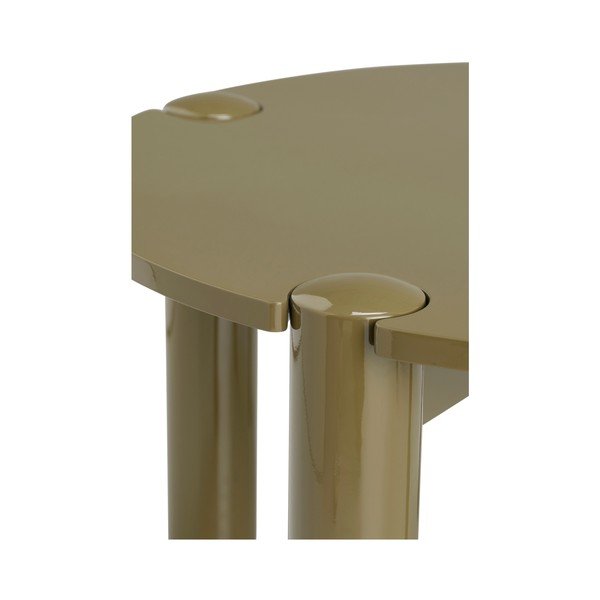 Măsuță de cafea kaki rotundă din MDF ø 80 cm Pussel – Ellos Home-image-3