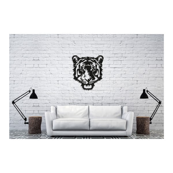 Decoraţiune perete Oyo Concept Tiger, 50 x 45 cm, negru