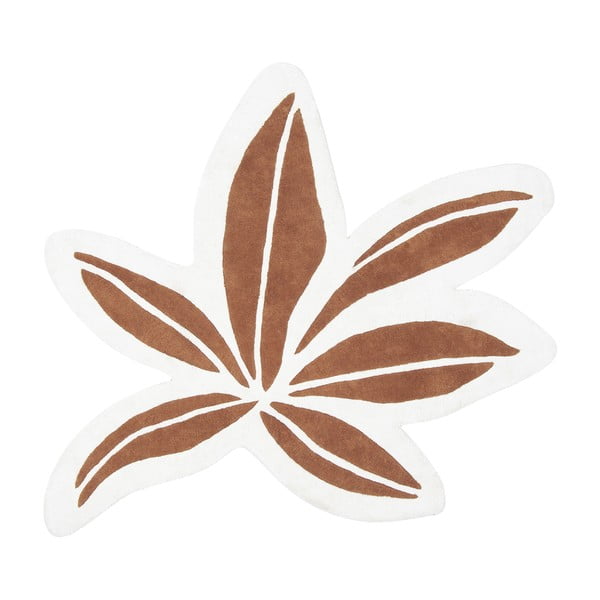Covor pentru copii maro 140x120 cm Tropical Leaf – Lilipinso