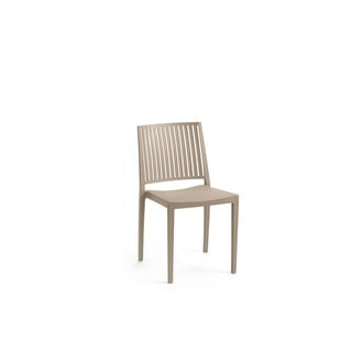 Scaun de grădină bej din plastic Bars - Rojaplast