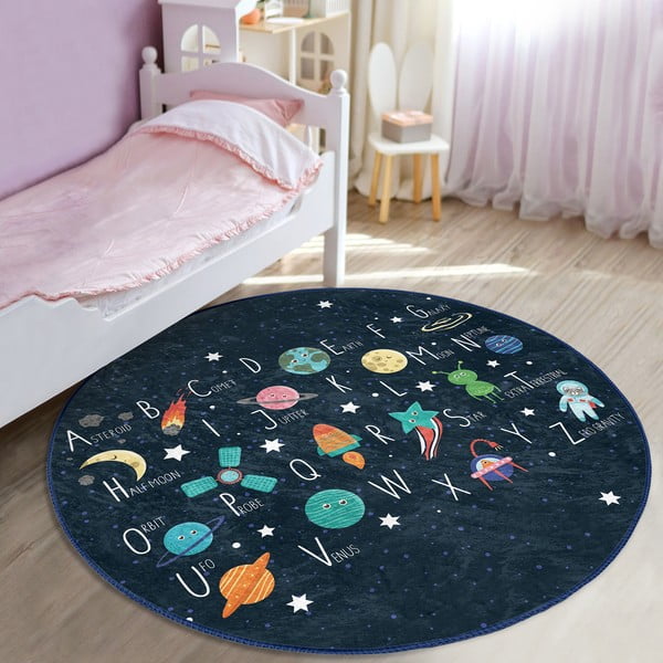 Covor pentru copii albastru închis ø 100 cm Comfort – Mila Home-image-4