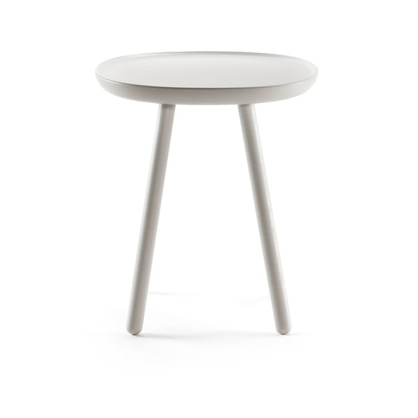 Măsuță auxiliară din lemn masiv EMKO Naïve, ø 45 cm, gri-image-2