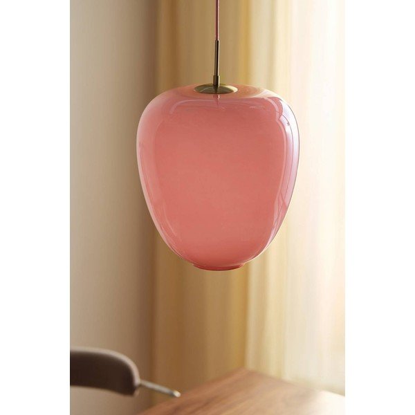 Lustră roz/alămie cu intensitate reglabilă din sticlă ø 35 cm Artut – Jotex-image-2