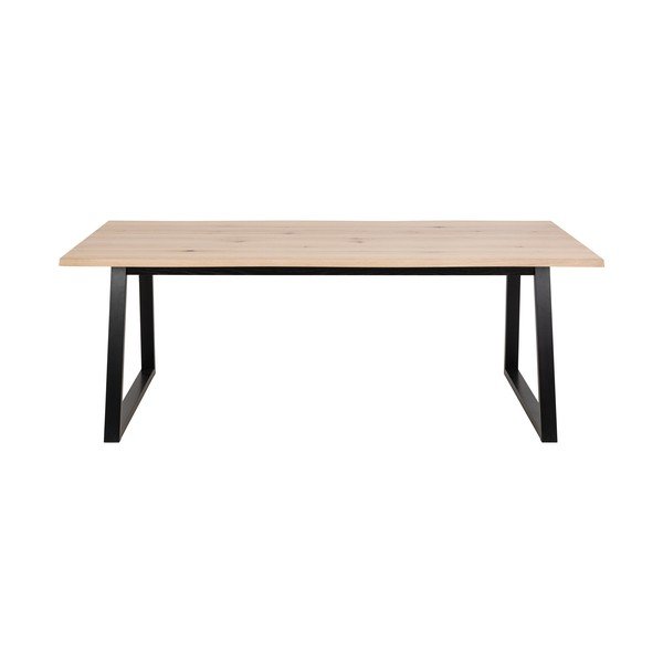 Masă de dining cu blat cu aspect de lemn de stejar 100x220 cm Malika – Actona