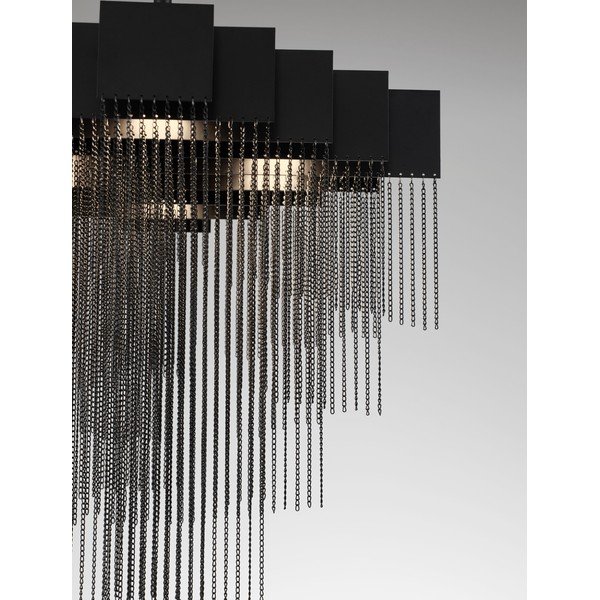 Lustră negru-mat LED cu intensitate reglabilă din oțel Revια – Nova Luce-image-4