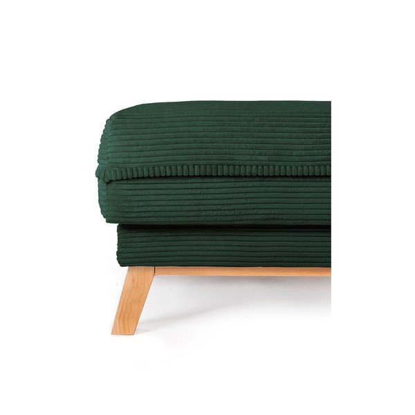 Taburet verde închis cu tapițerie din catifea reiată Tori – Bonami Selection-image-2