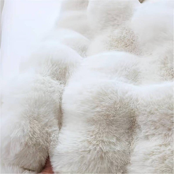 Covor alb lavabil rotund ø 80 cm Bubble White – Mila Home-image-4