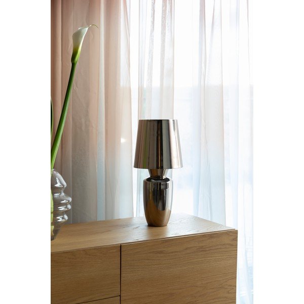 Veioză argintie din metal cu abajur din metal (înălțime 42 cm) Classy – Zuiver-image-1