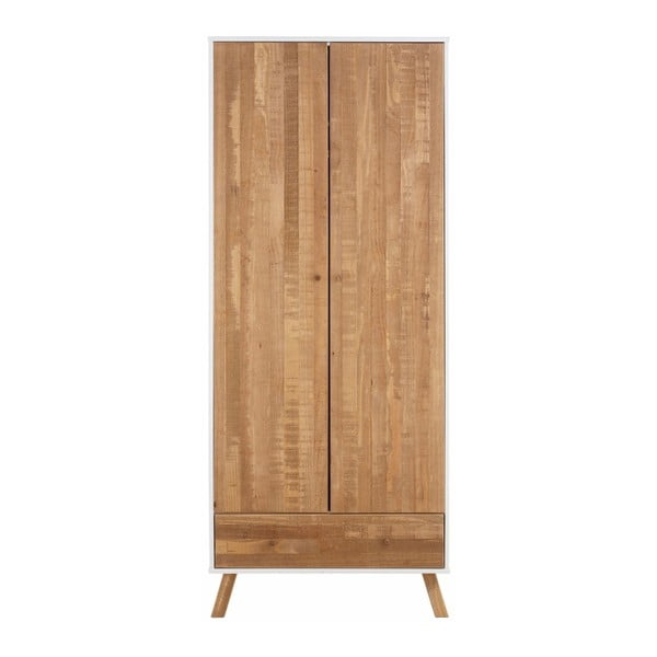 Șifonier cu 2 uși din lemn masiv de pin cu detalii albe Støraa Rafael