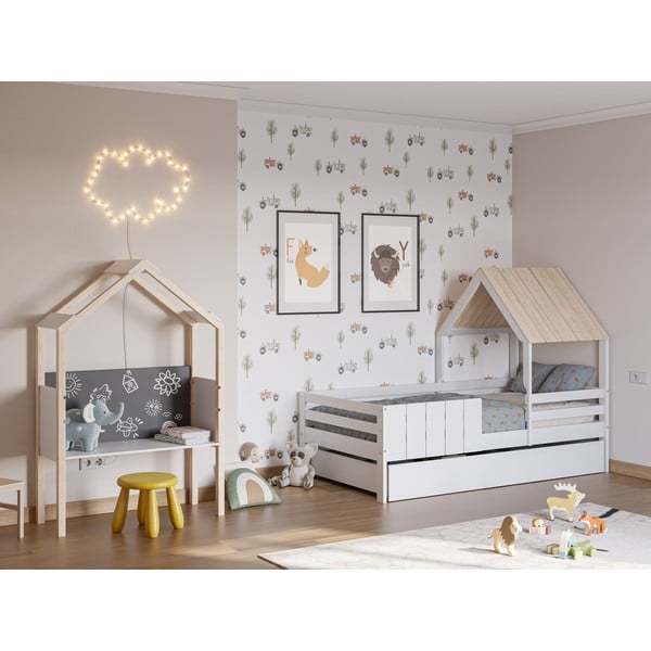 Sertar pentru sub pat de copii  alb 90x190 cm Valka – Marckeric-image-1