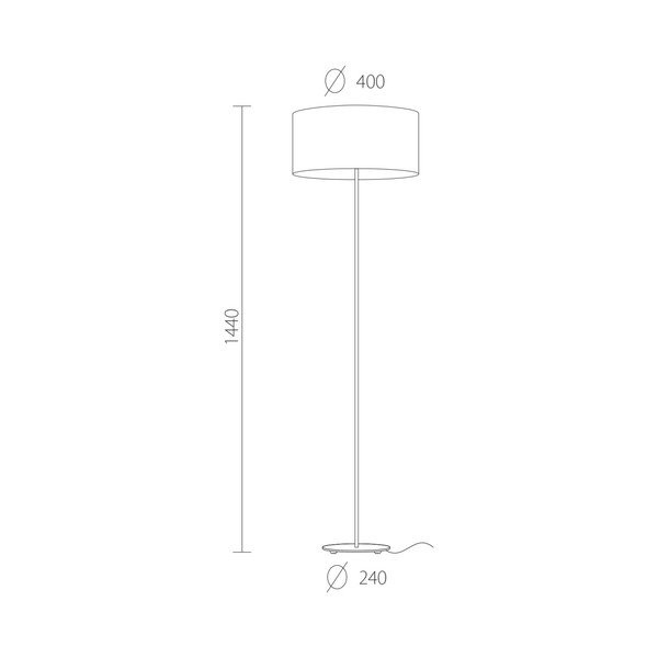 Lampadar Sotto Luce MIKA Elementary L 1F, crem/negru-image-1