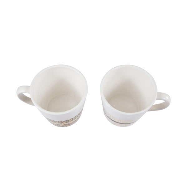 Căni alb-auriu 2 buc. din gresie 300 ml London – Premier Housewares-image-4