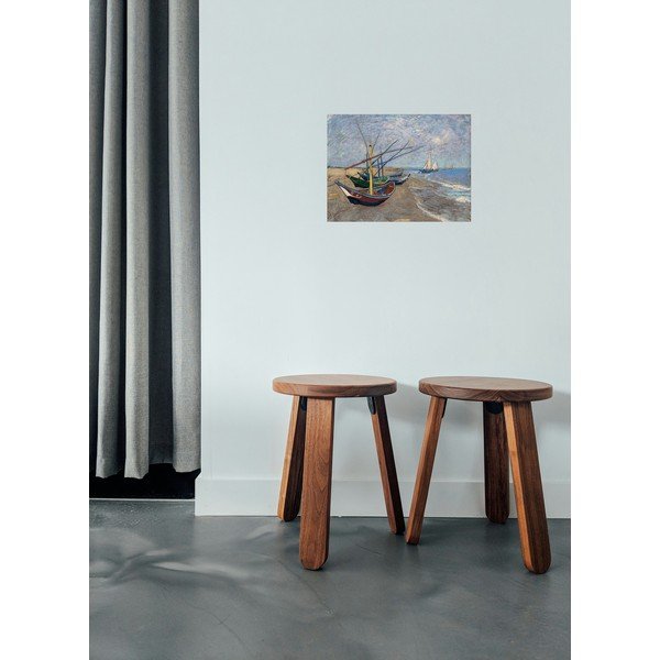 Reproducere tablou Vincent van Gogh - Fishing Boats on the Beach at Les Saintes-Maries-de la Mer, 40x30 cm-image-1