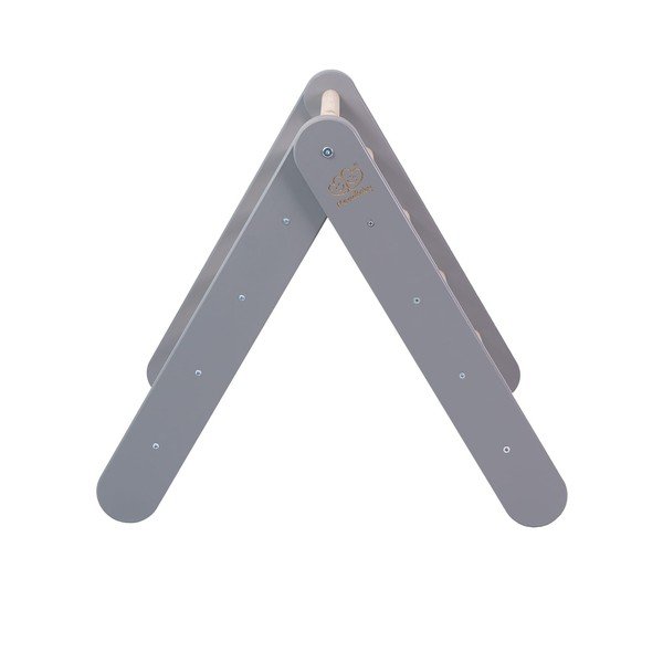 Triunghi Pikler de cățărat gri din lemn de pin 60x60x60 cm Montessori – Meowbaby-image-4