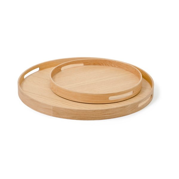 Tavă rotundă din lemn Wireworks Busboy Oak, ø 30,8 cm-image-2