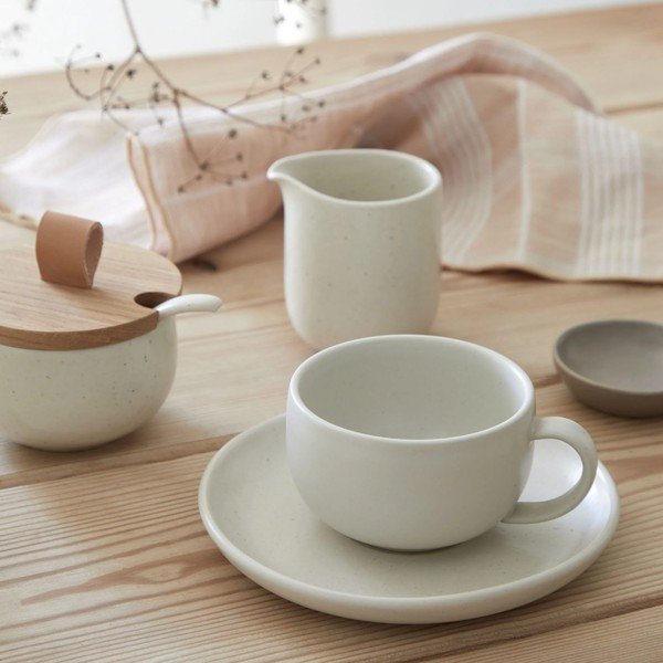 Ceașcă crem din gresie ceramică 210 ml Pacifica – Casafina-image-1