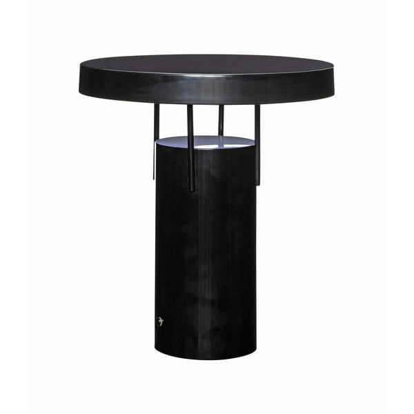 Veioză neagră LED cu intensitate reglabilă cu abajur din metal (înălțime 28 cm) BringMe – Hübsch