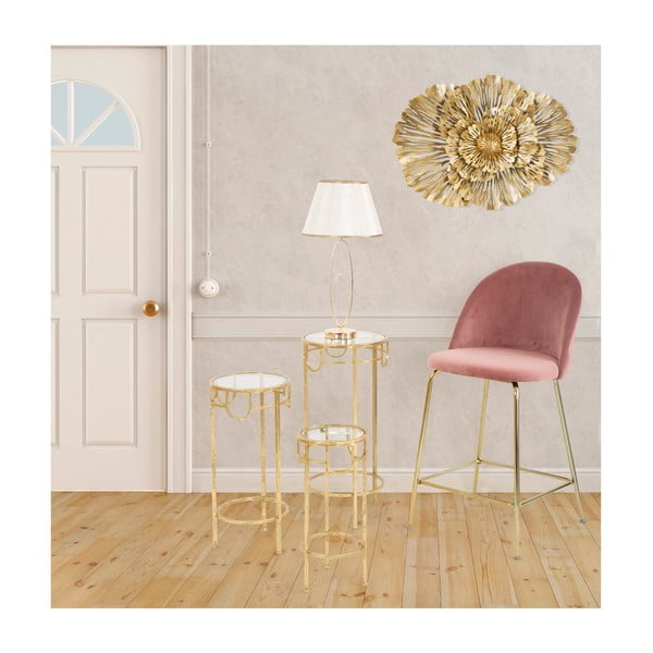 Veioză cu o construcție aurie Mauro Ferretti Flush, alb-image-1