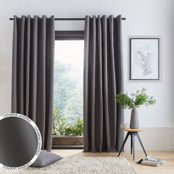 Draperii gri în set de 2 bucăți 229x168 cm Pinsonic - Catherine Lansfield-image-4
