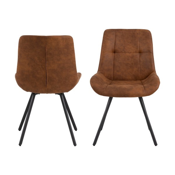 Scaune de dining maro 2 buc. Waylor – Actona-image-3