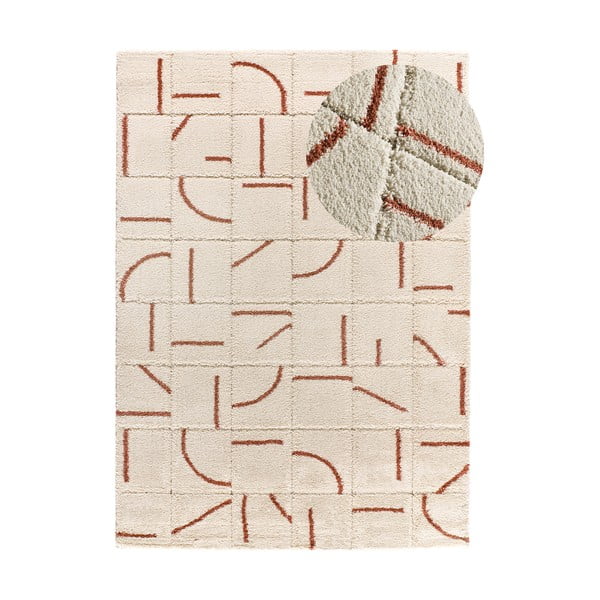 Covor cărămiziu-crem 160x230 cm Brenda – Universal