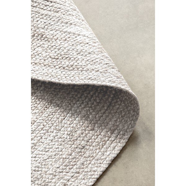 Covor alb reversibil/țesut manual rotund din iută ø 140 cm Braided – Hanse Home-image-4