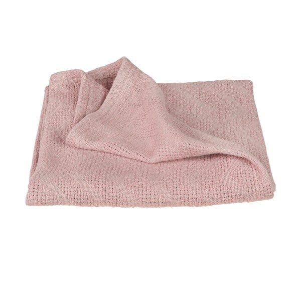 Pătură pentru copii roz din bumbac organic tricotată 80x80 cm Lil Planet – Roba