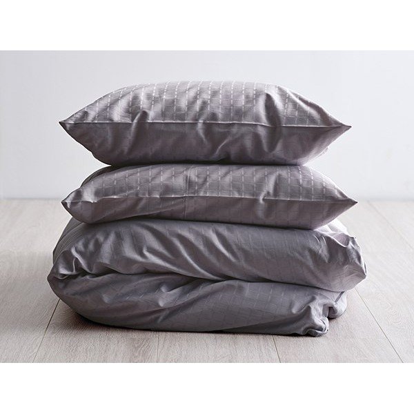 Lenjerie de pat din bumbac satinat pentru pat single Södahl Edge, 150 x 210 cm, violet lavandă-image-1