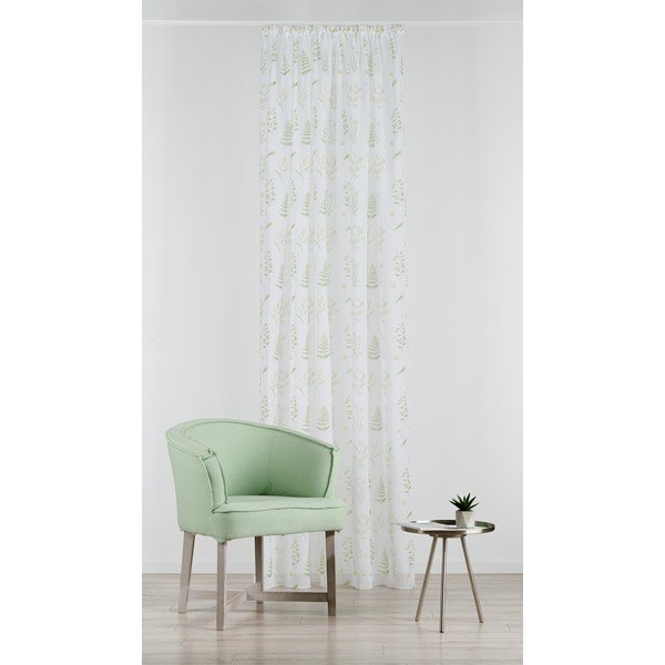 Perdea albă/verde 140x245 cm Caledonia – Mendola Fabrics-image-1