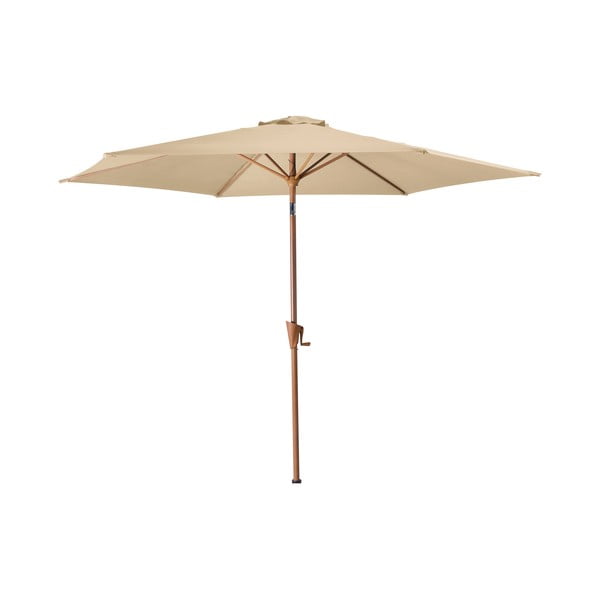 Umbrelă de soare bej ø 300 cm Wood – Rojaplast