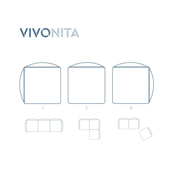 Canapea modulară cu 3 locuri Vivonita Velvet Cube, mov lila-image-4