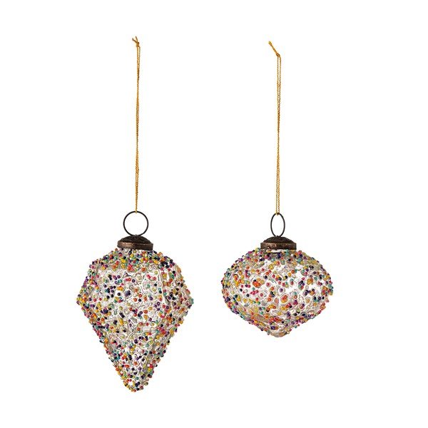 Ornamente de Crăciun 2 buc. din sticlă ø 7,5 cm Chanda – Bloomingville