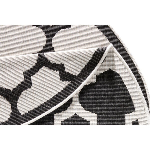 Covor adecvat pentru exterior NORTHRUGS Palermo, ⌀ 200 cm, negru-crem-image-4