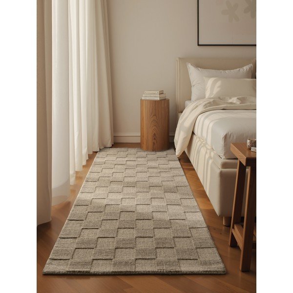 Covor tip traversă bej țesut manual din lână 80x200 cm Scala – Villeroy&Boch-image-1