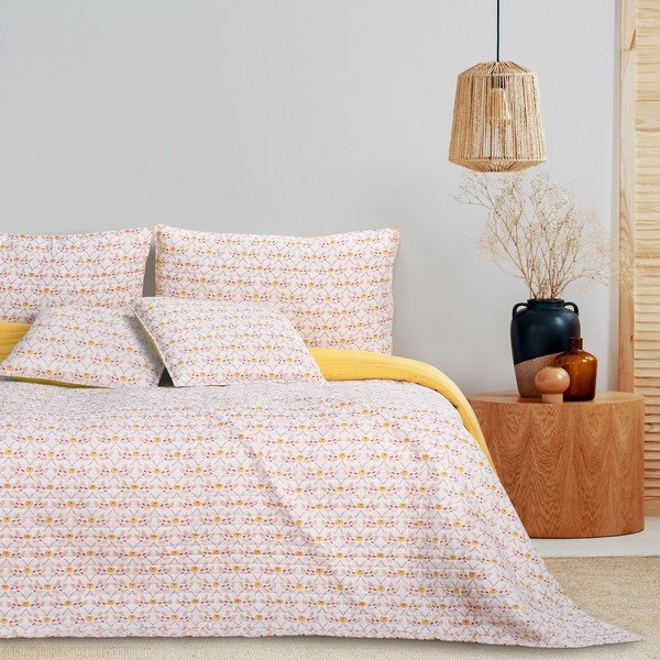 Cuvertură galbenă pentru pat dublu 200x220 cm Folky – AmeliaHome-image-1